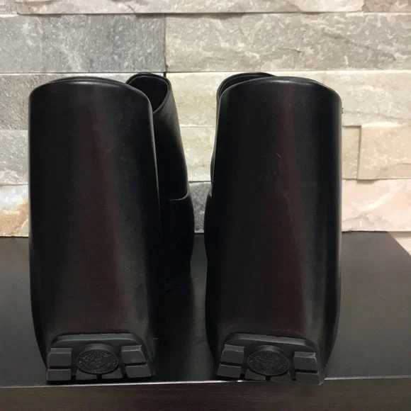 Authentic Versace Leather Platform Wedge Mules - Picture 11 of 17